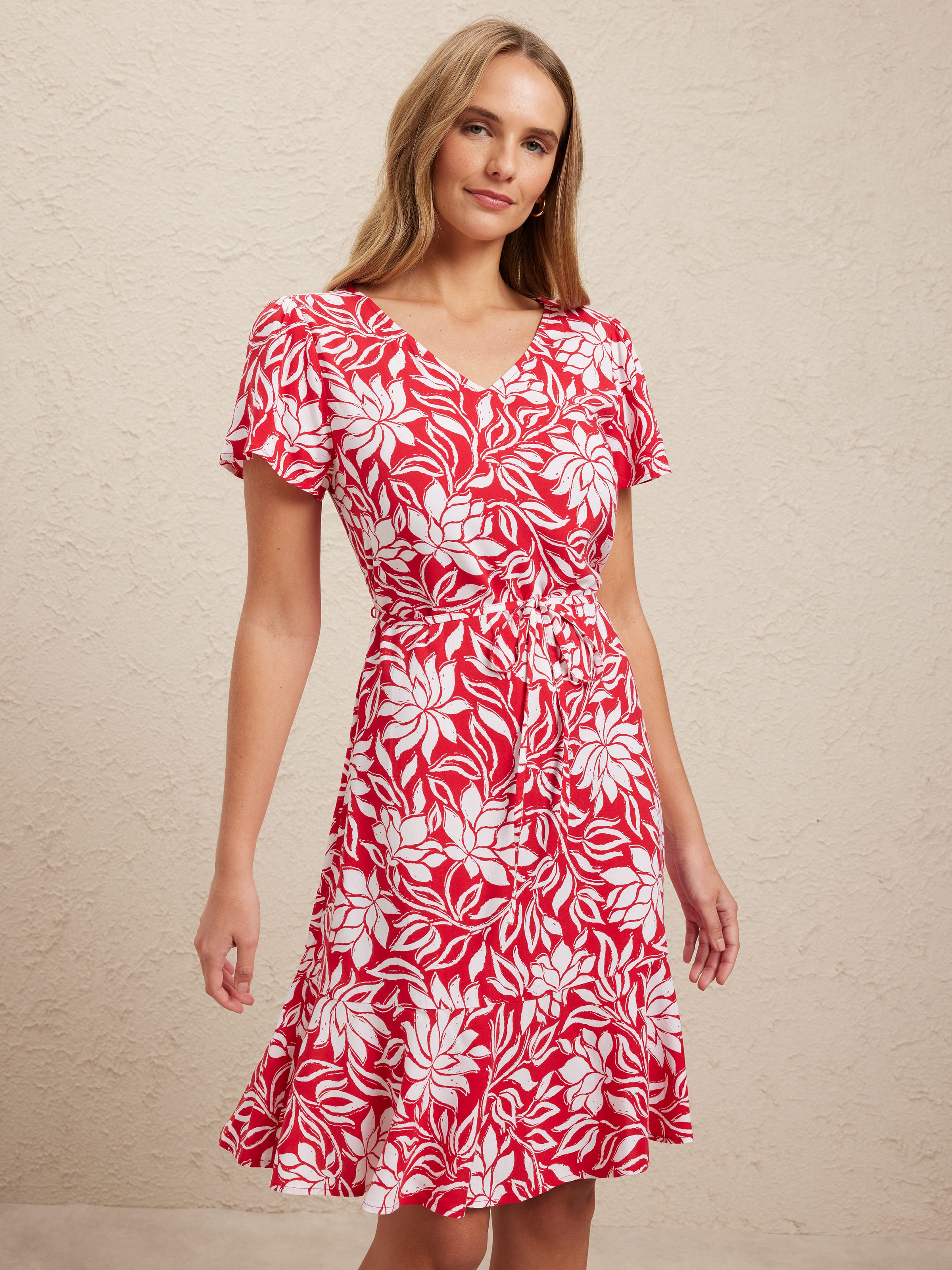 Ellen Frill Hem Dress