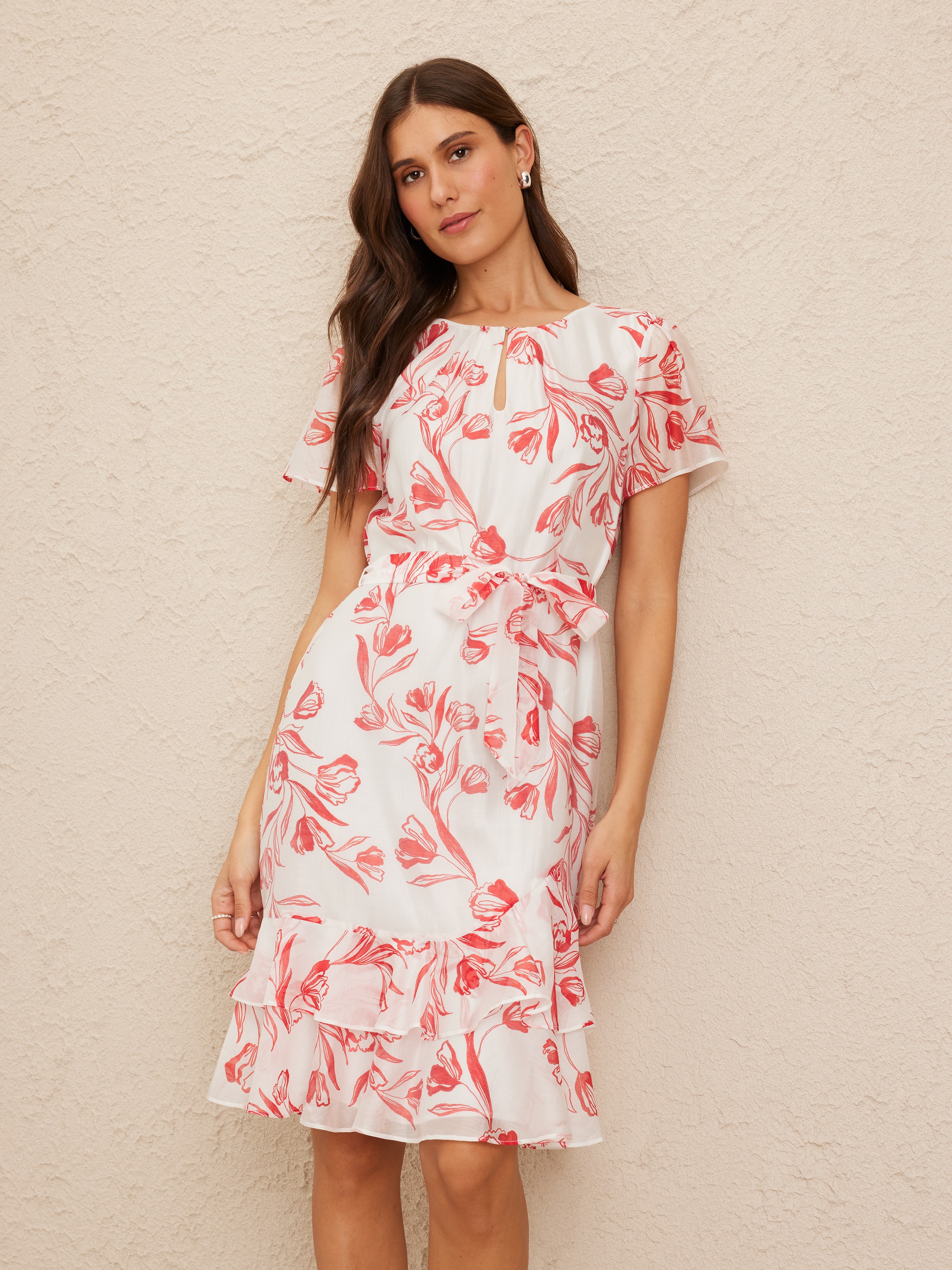 Poppy Ruffle Skirt Fit & Flare Dress