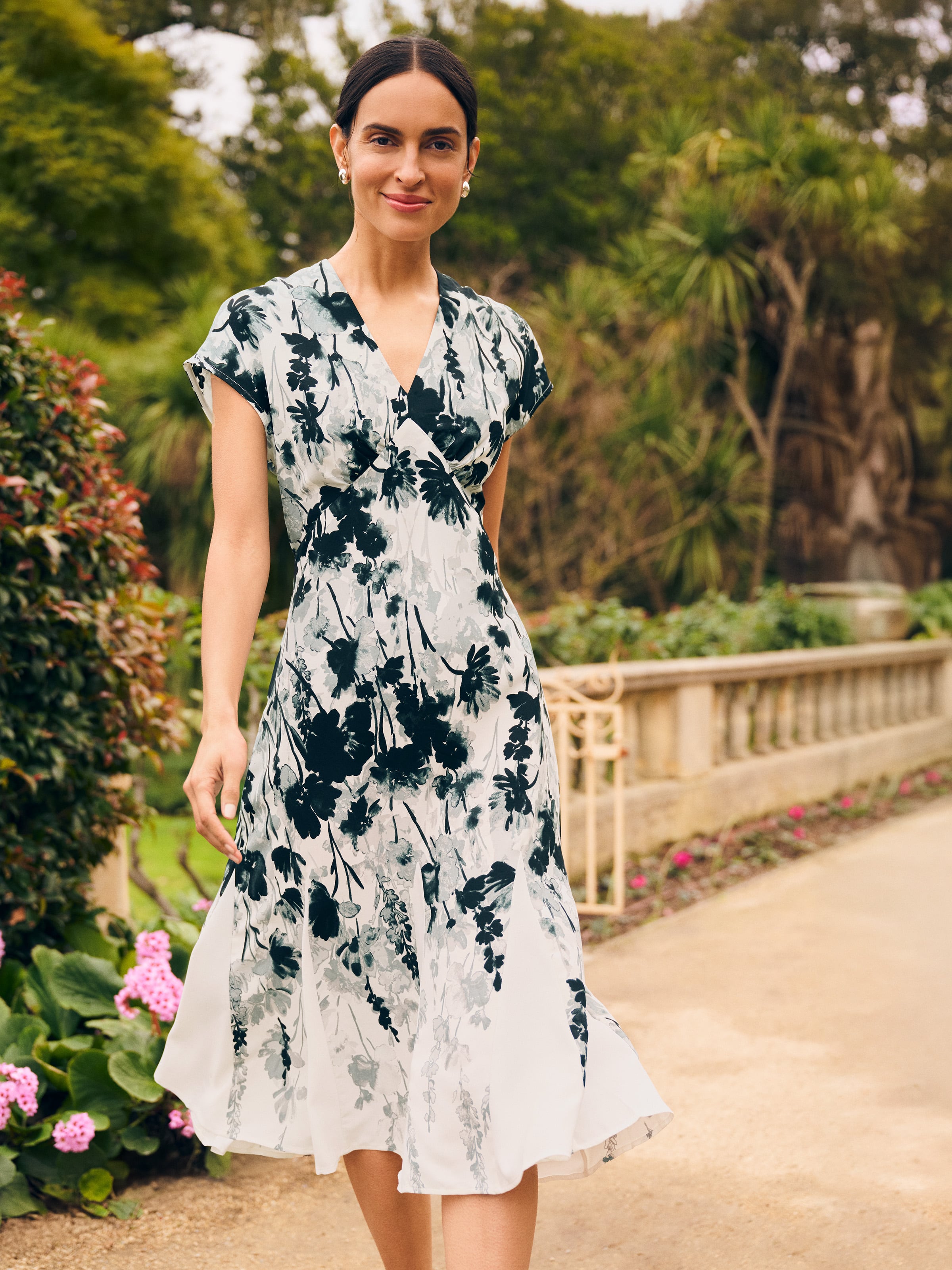 Everly Godet Spliced Dress
