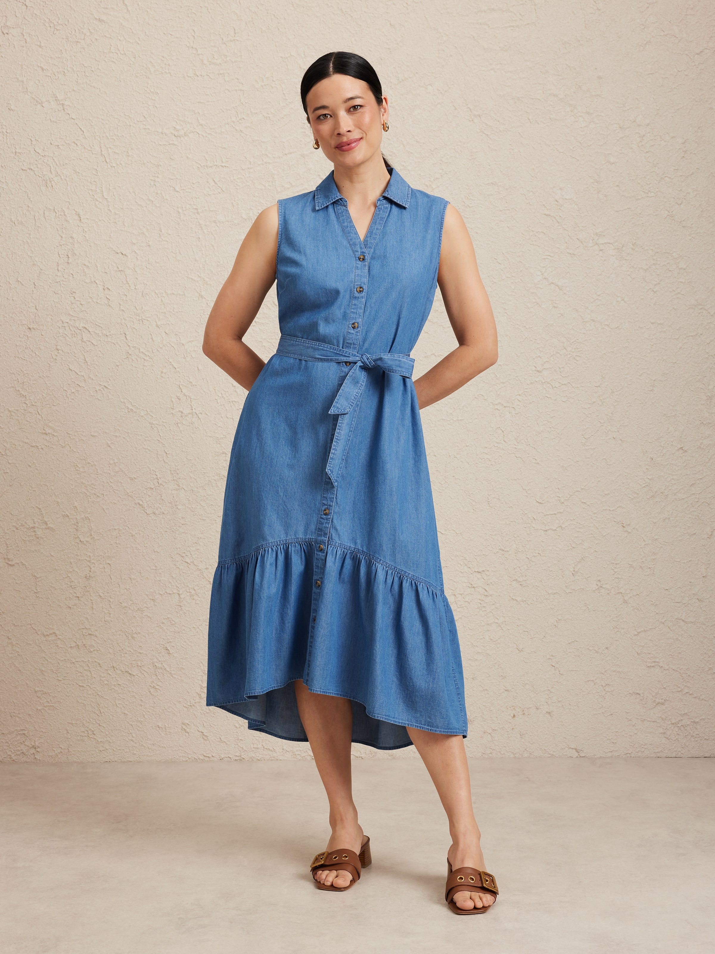 Jo Frill Chambray Dress