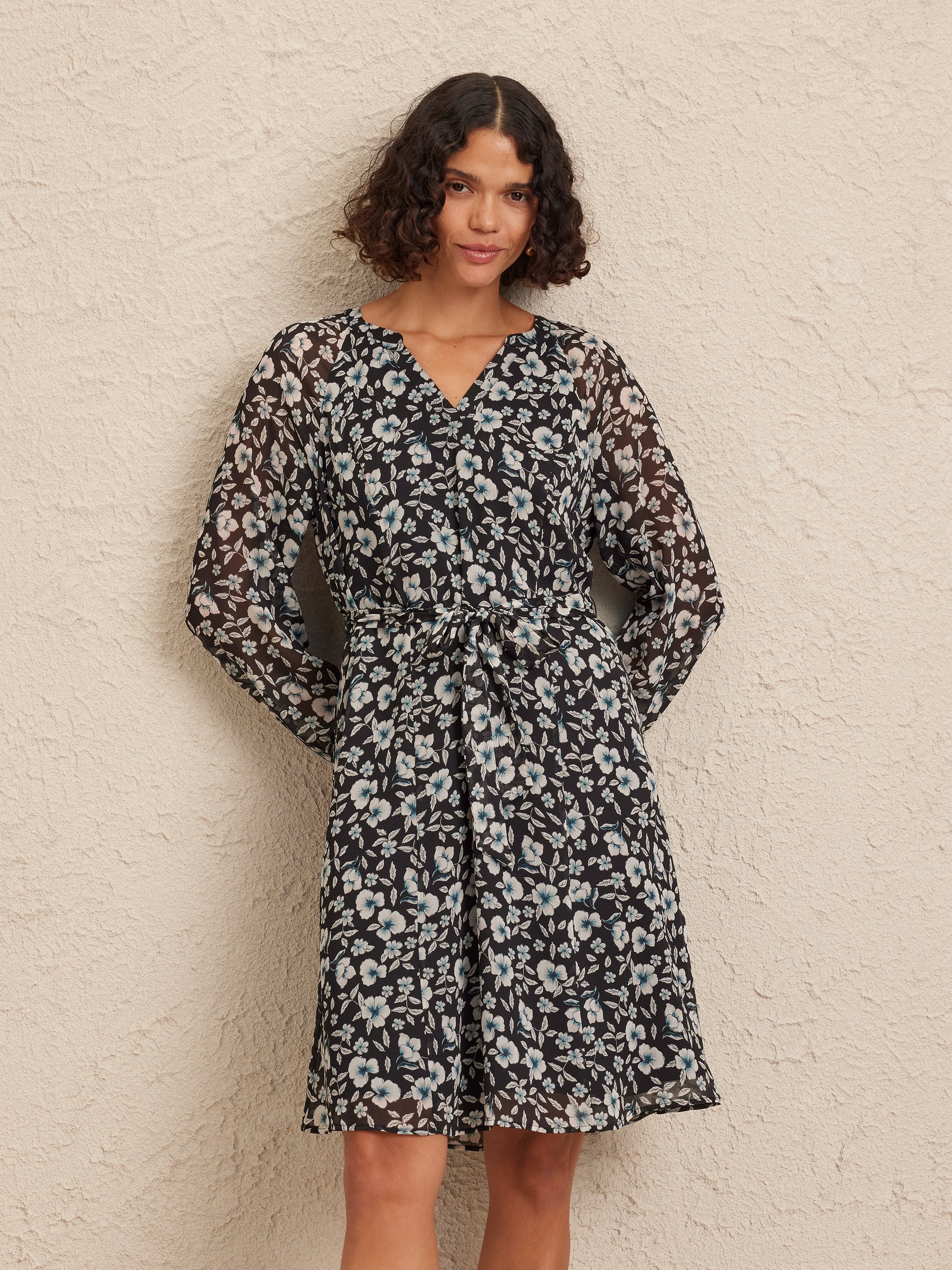 Tilda Notch Neck Tunic Dress