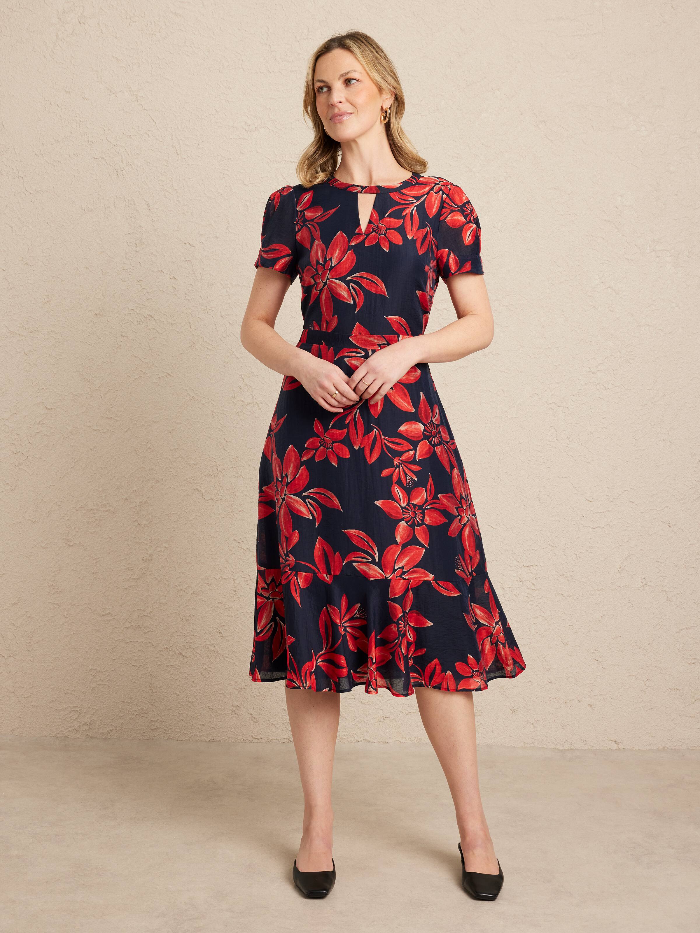 Keri Keyhole Midi Dress