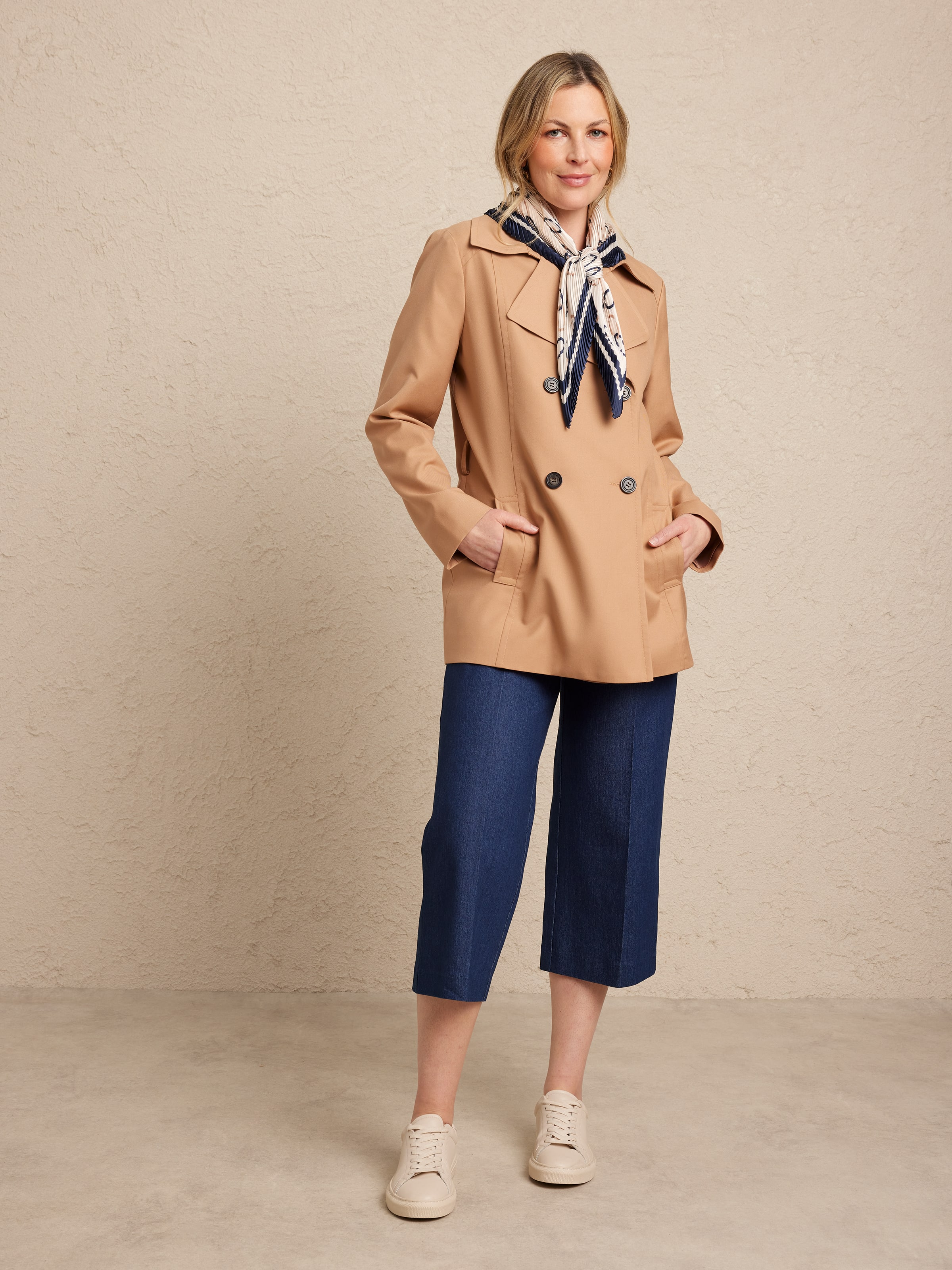 Short Double Breasted Trench