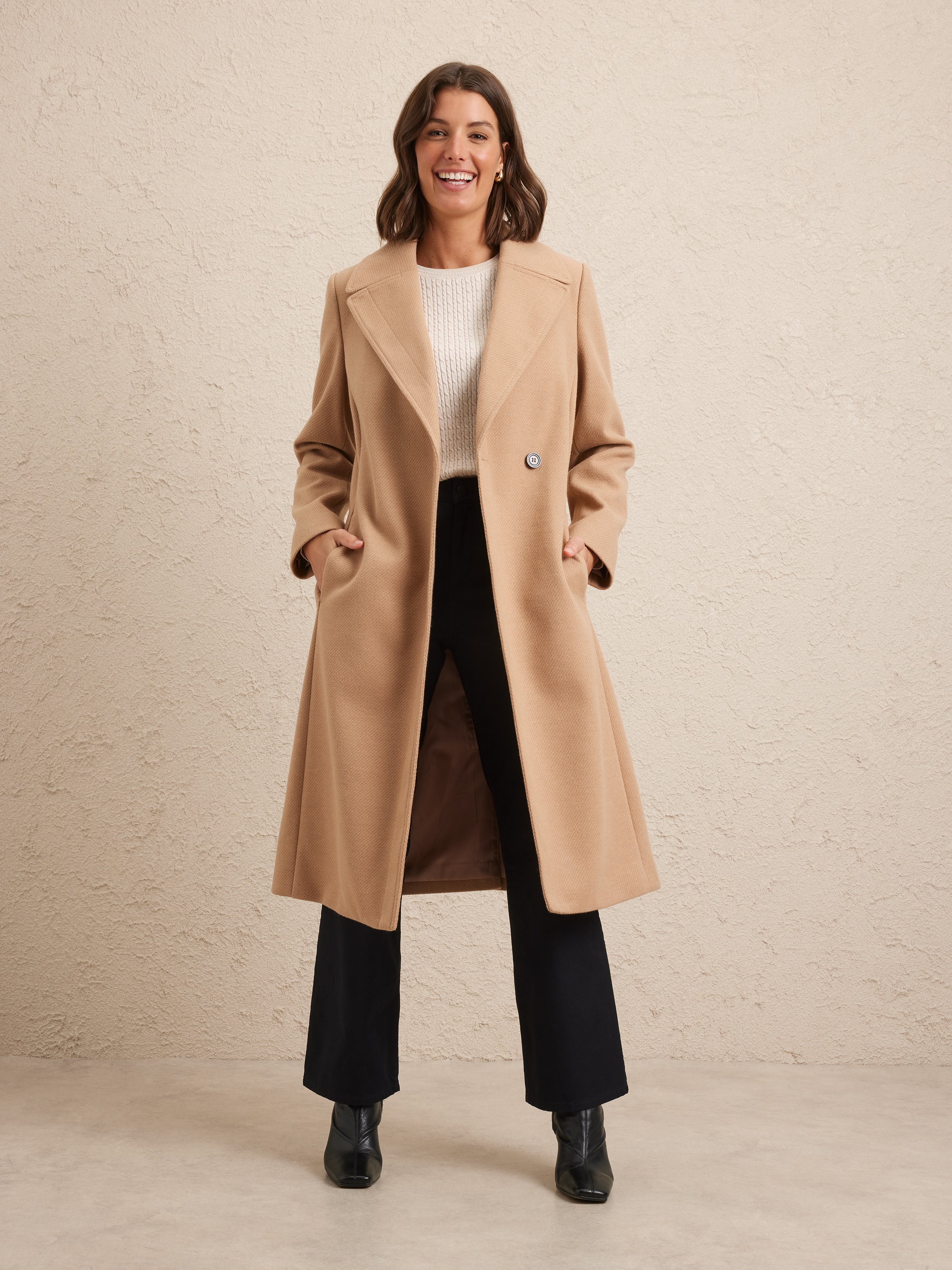 Elegant Wrap Long Coat