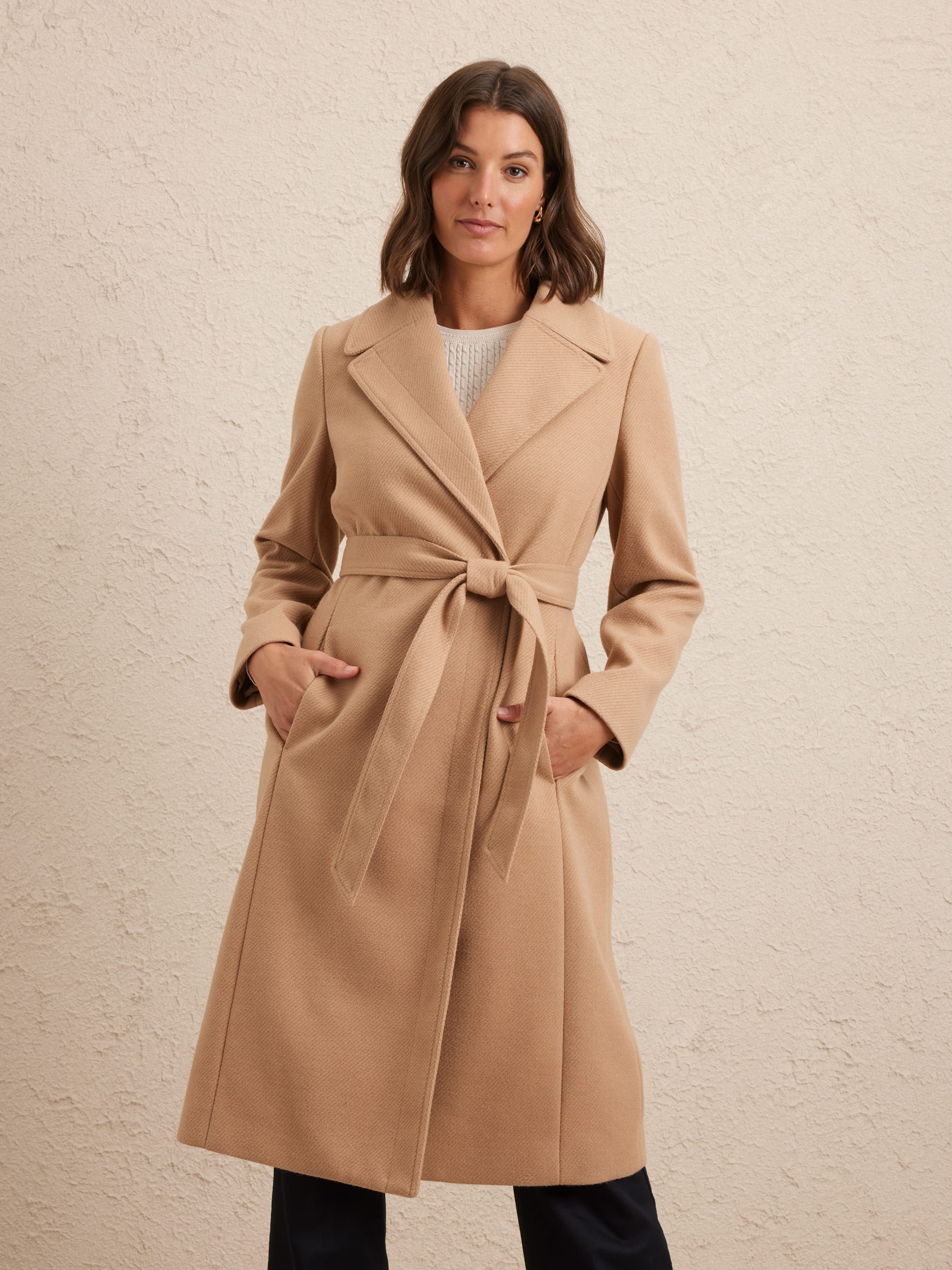 Elegant Wrap Long Coat