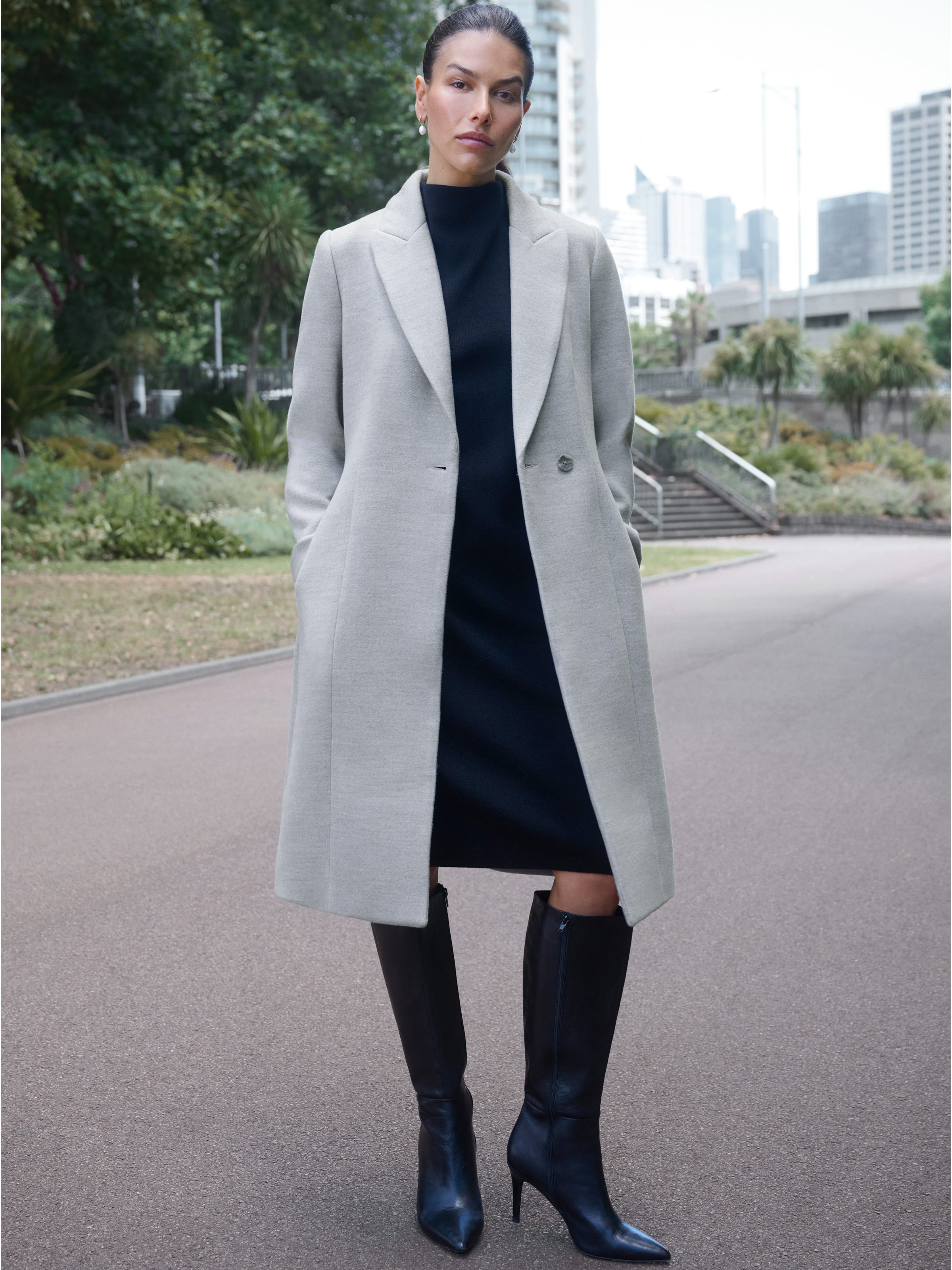 Tailored One Button Coat