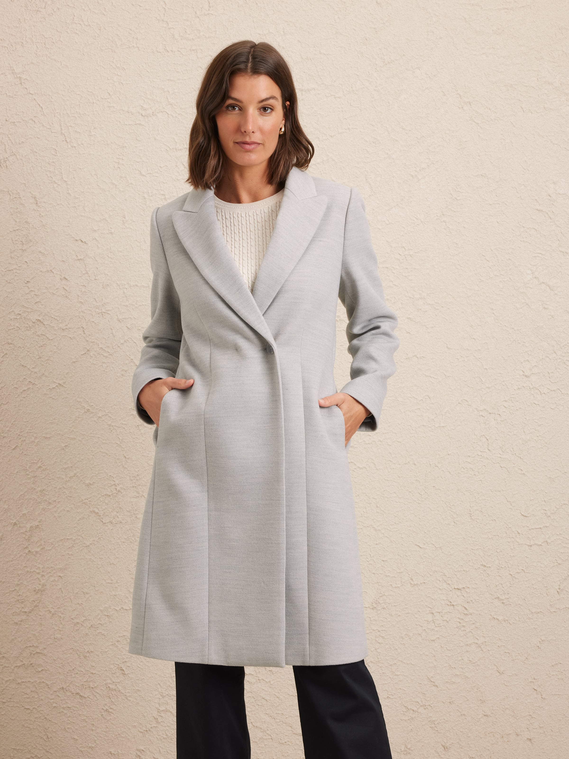 Tailored One Button Coat