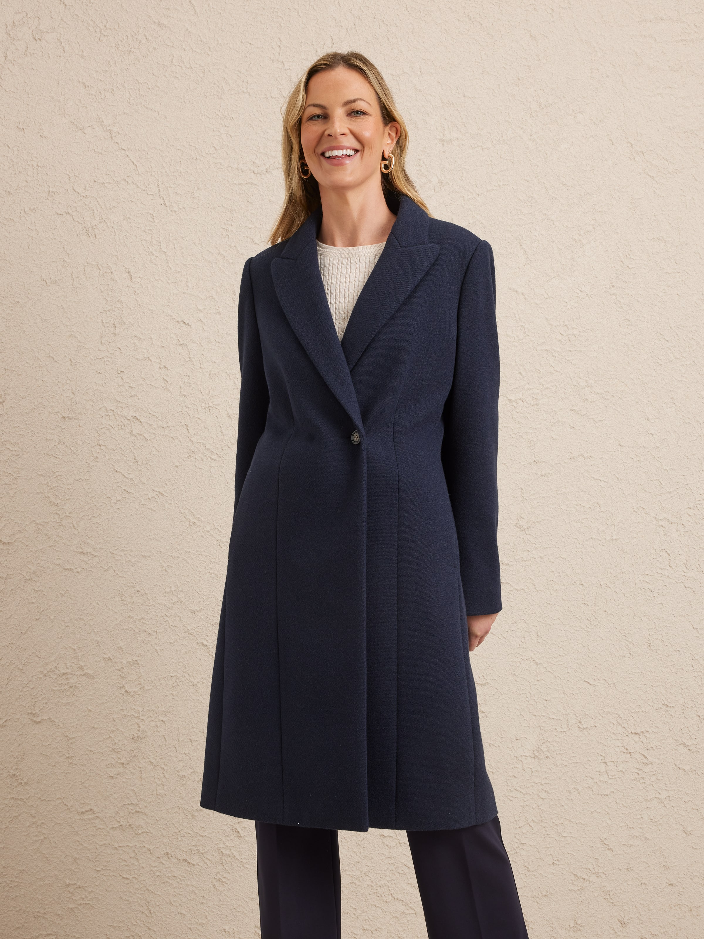 Tailored One Button Coat