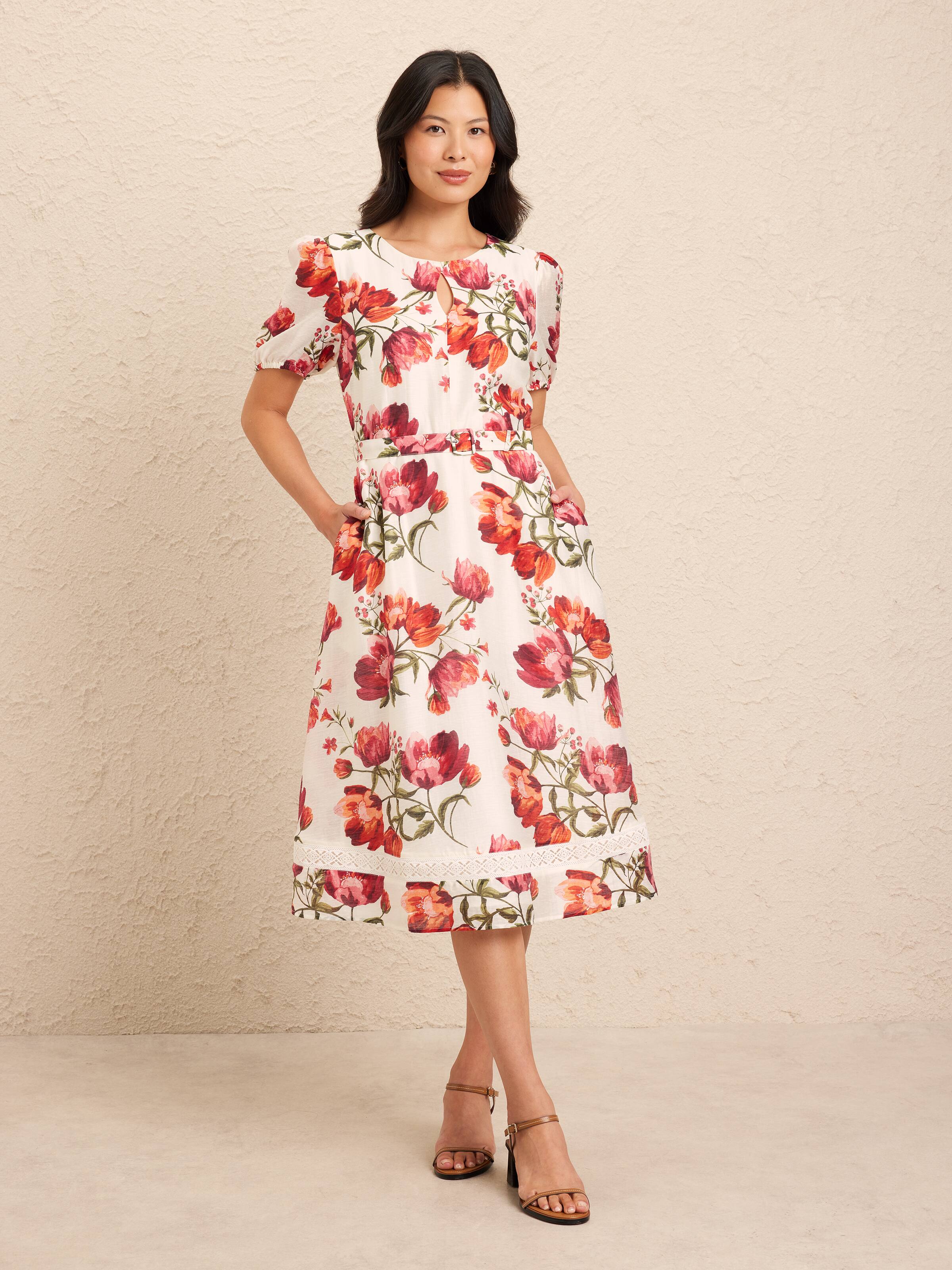 Monica Lace Trim Dress
