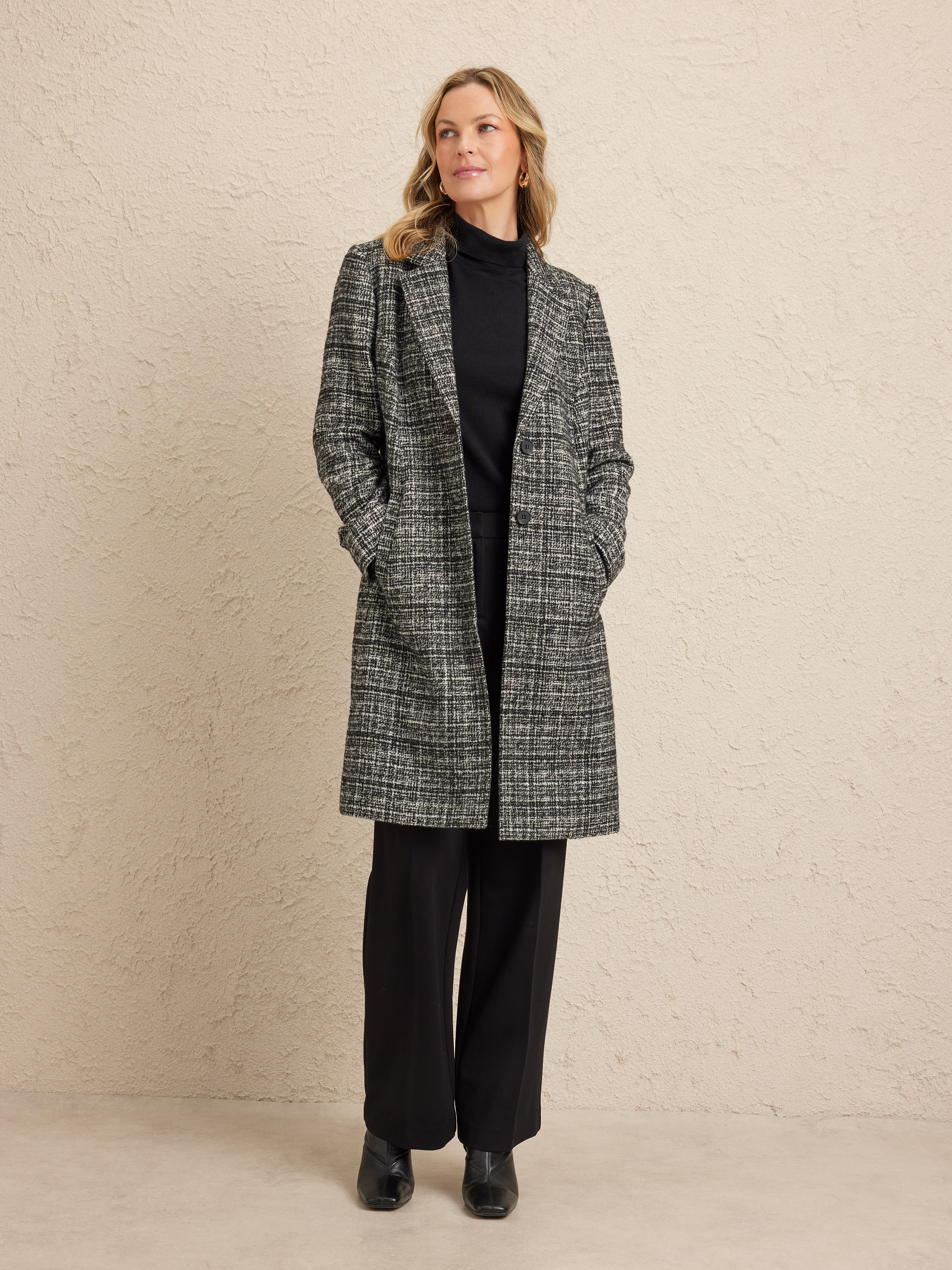 Textured Hepburn Coat