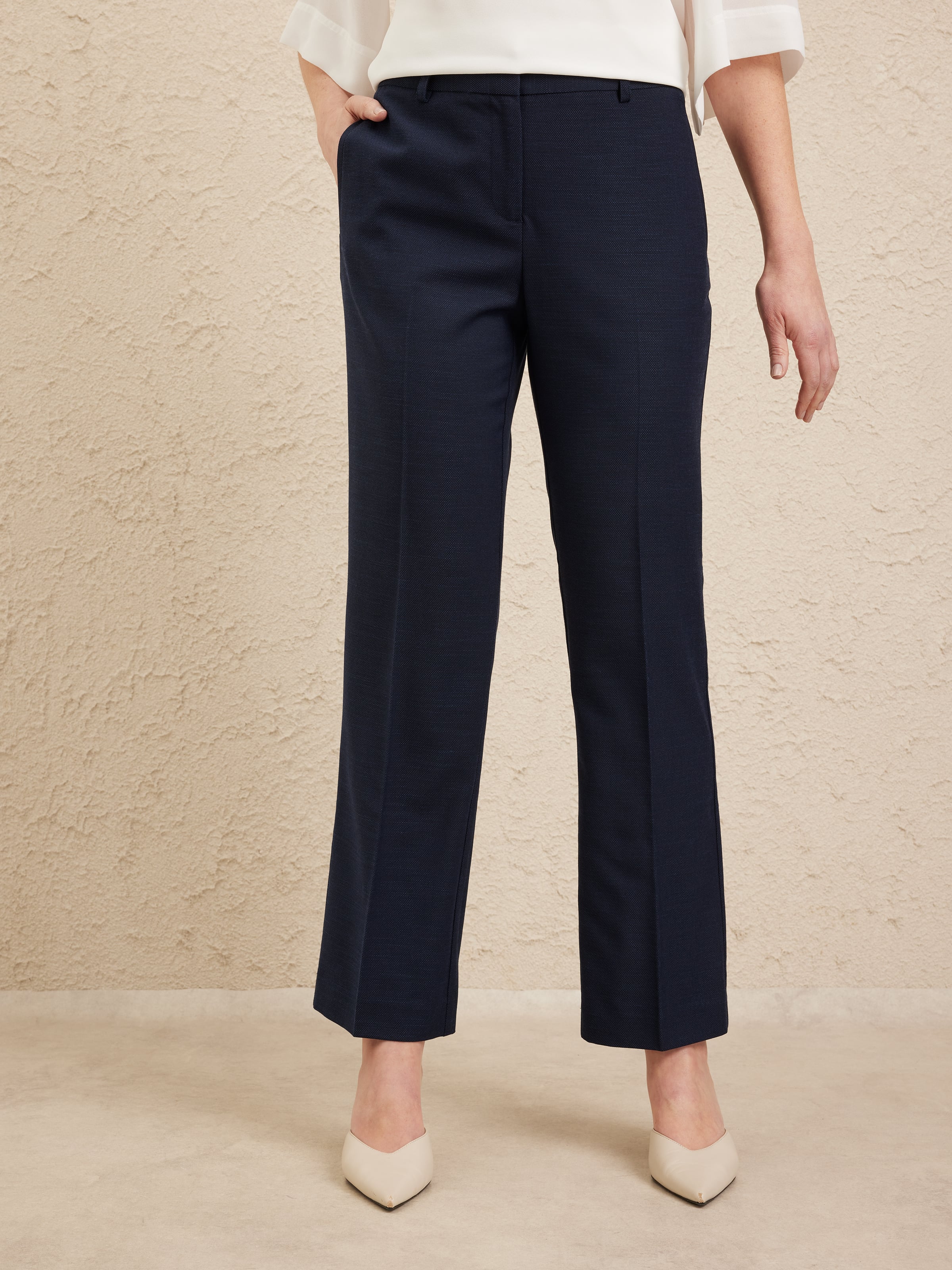 Indigo Straight Suit Pant