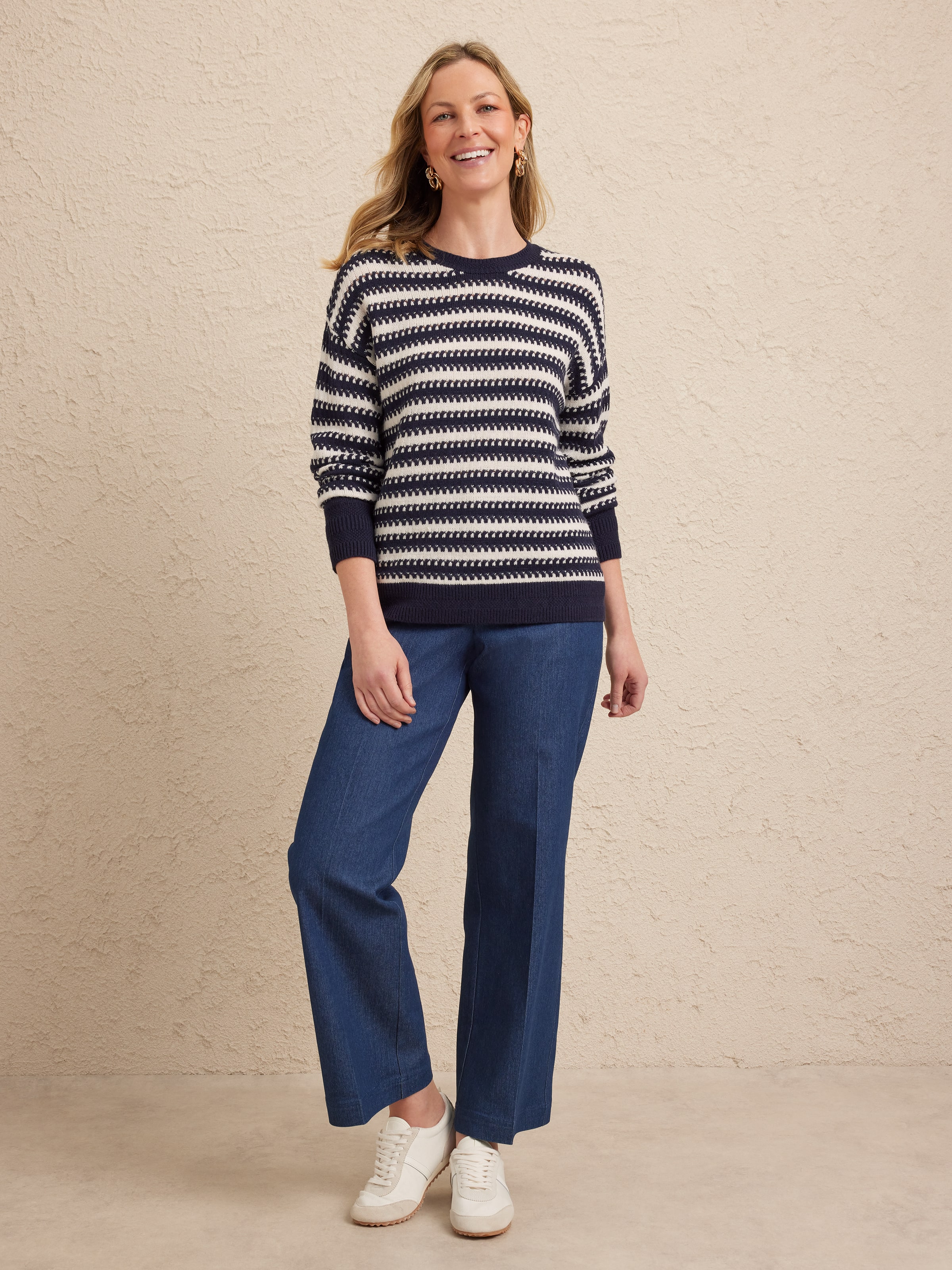 Cherry Crew Stripe Jumper