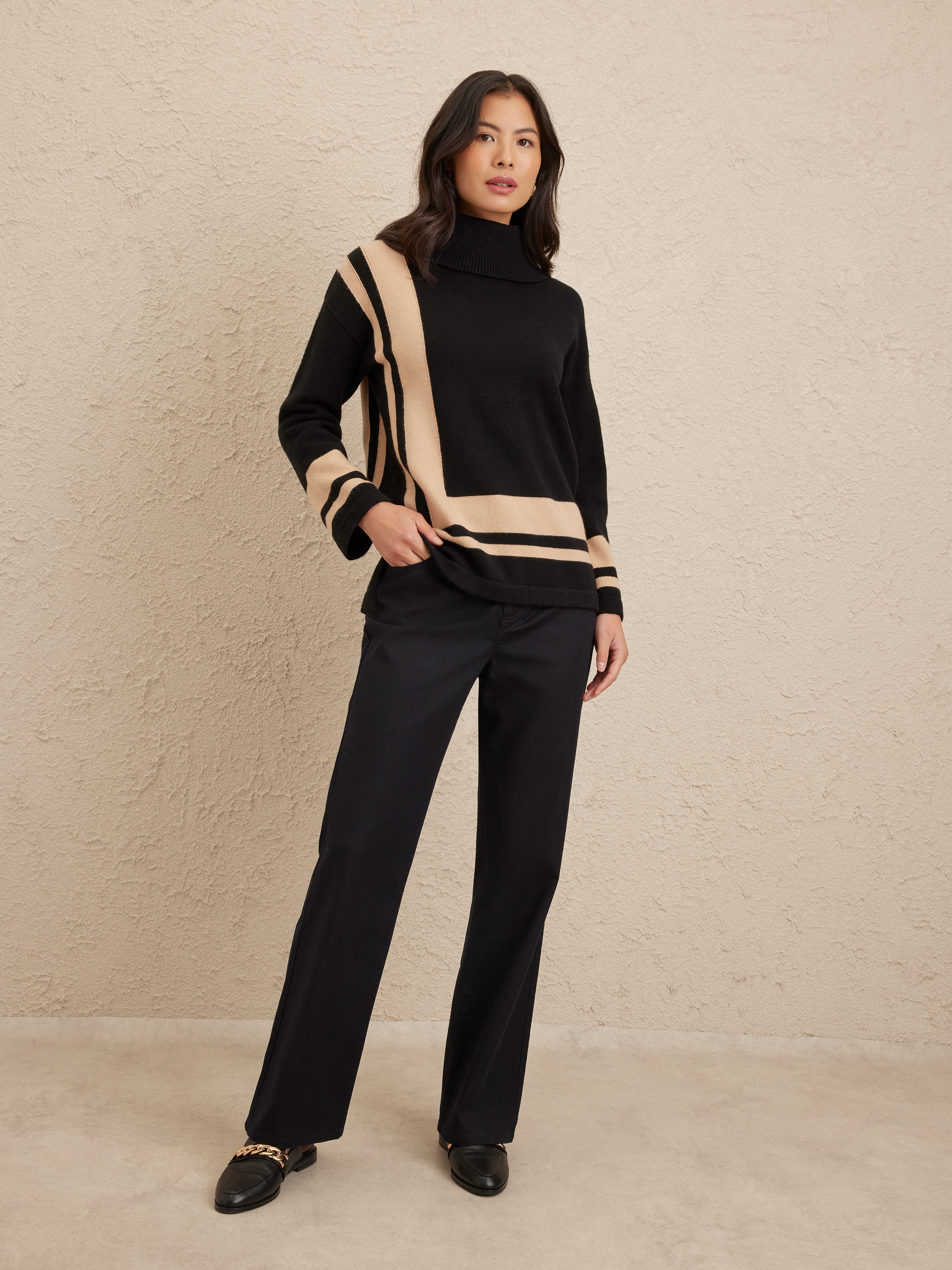 Christie Cowl Block Jumper