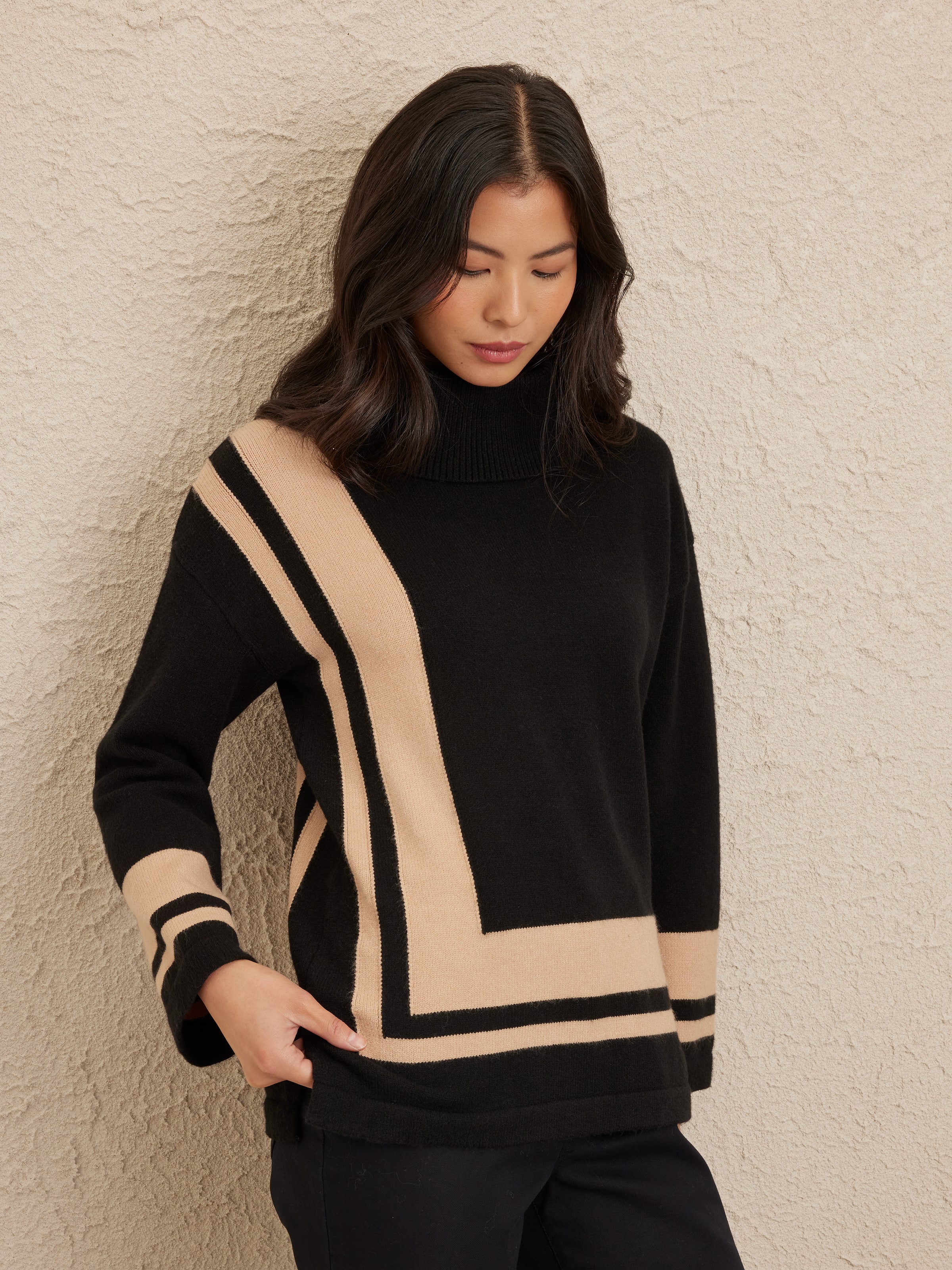Christie Cowl Block Jumper