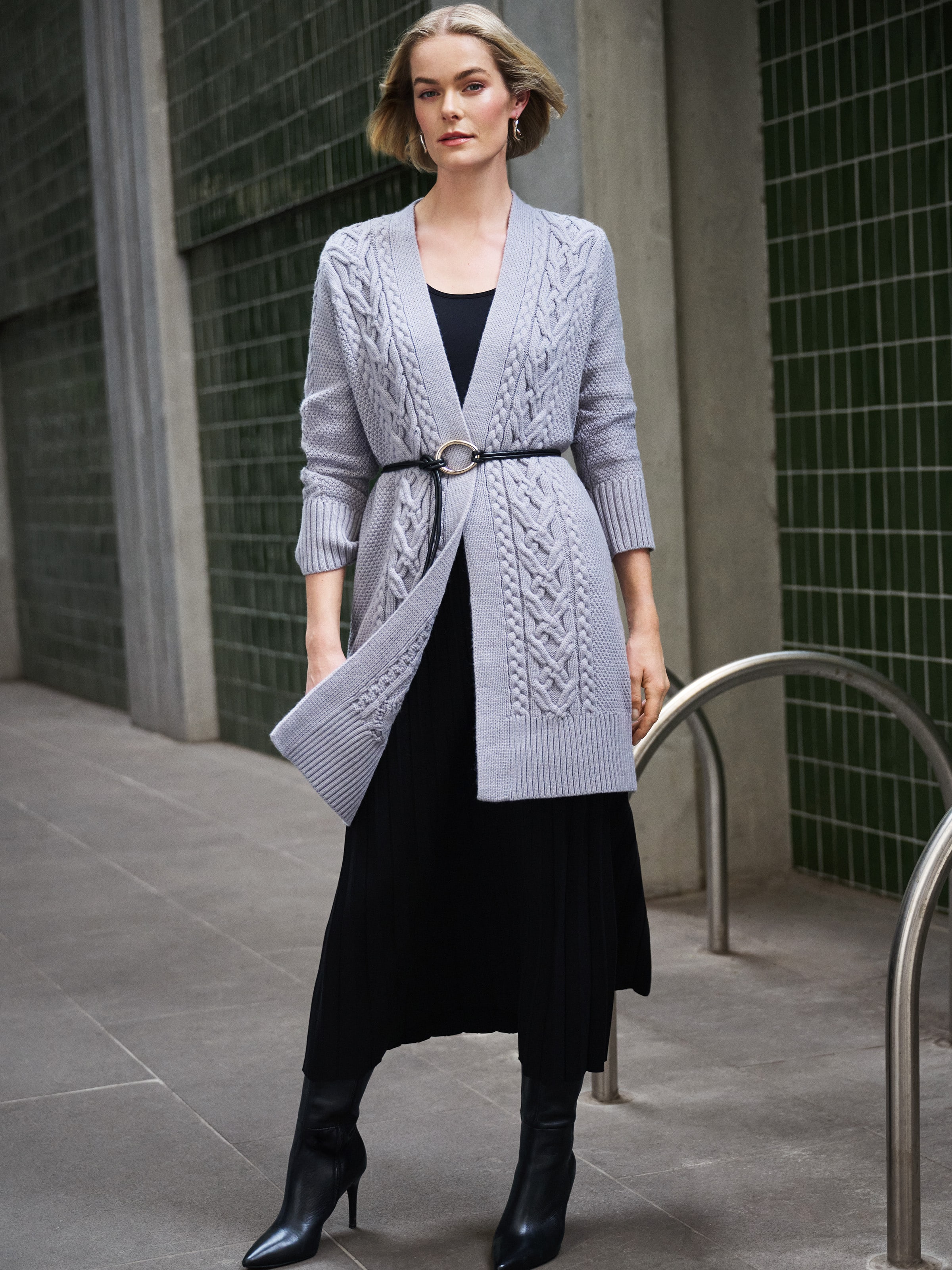 Corrine Cable Cardi Coat