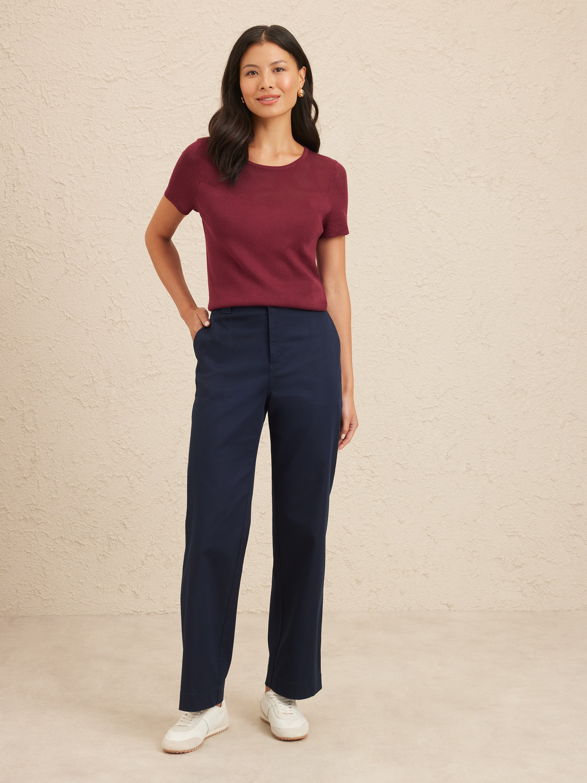 Selena Yoke Knit Top