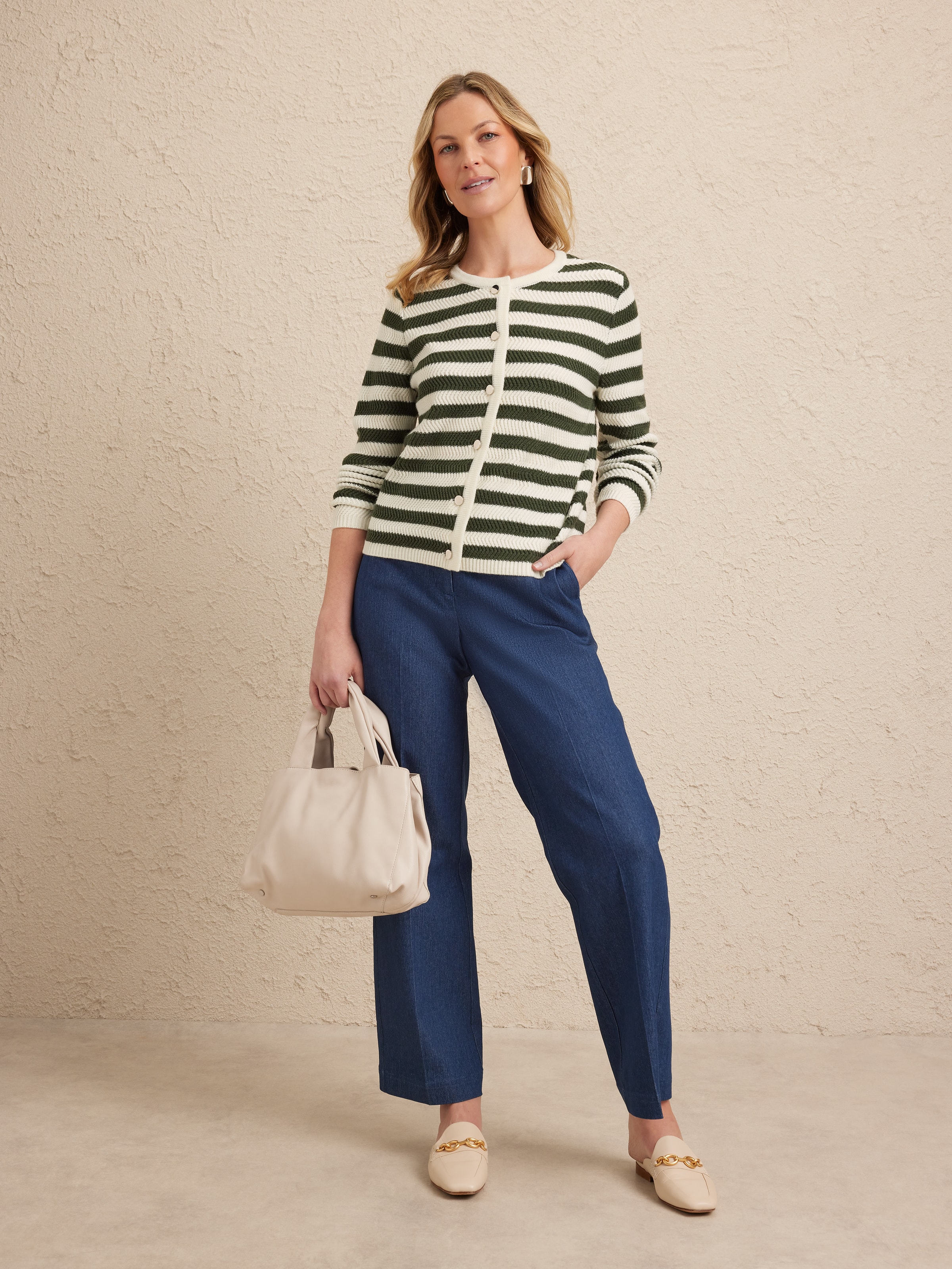 Zena Zig Zag Stripe Knit Jacket