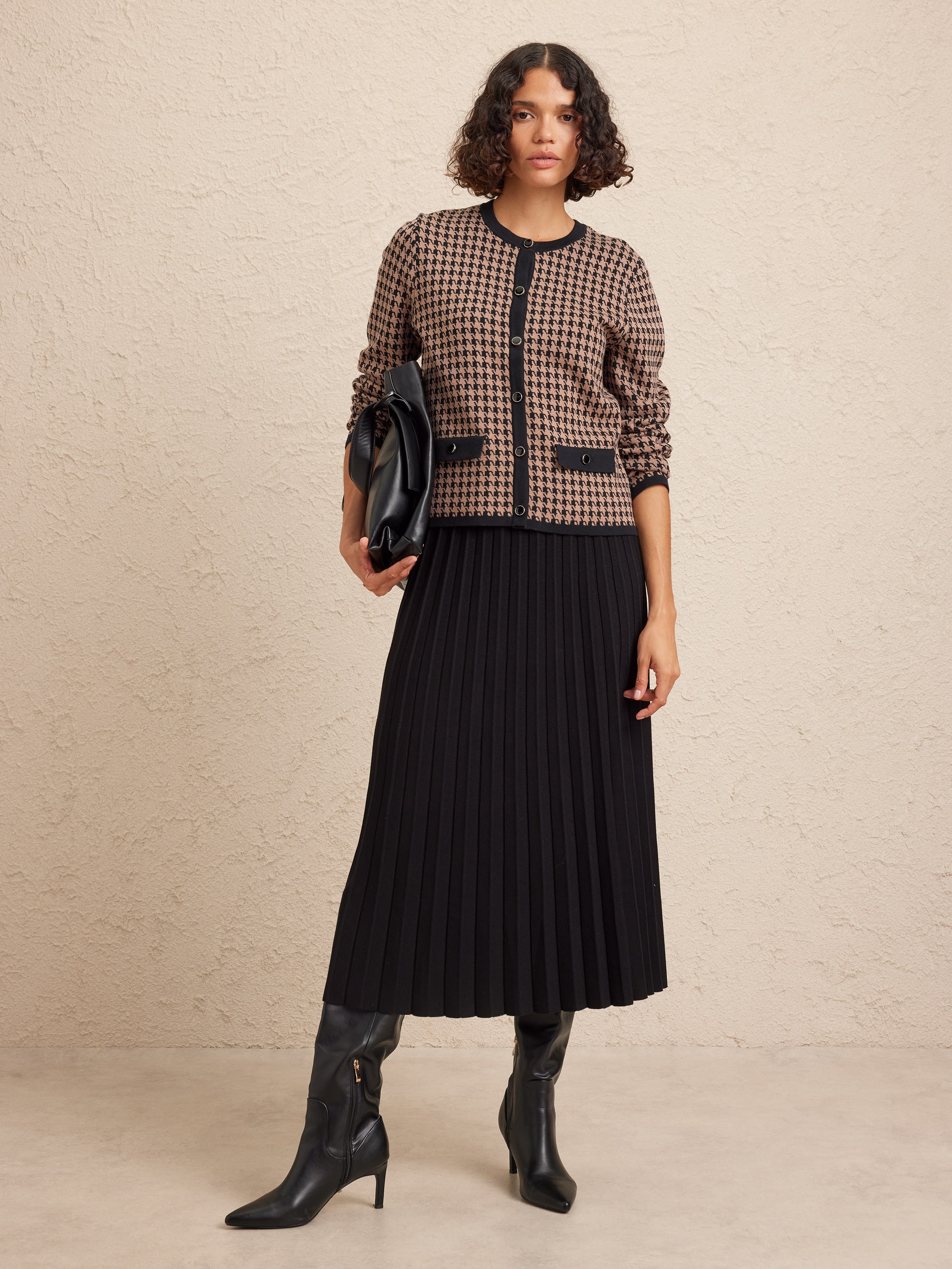 Janice Houndstooth Cardigan