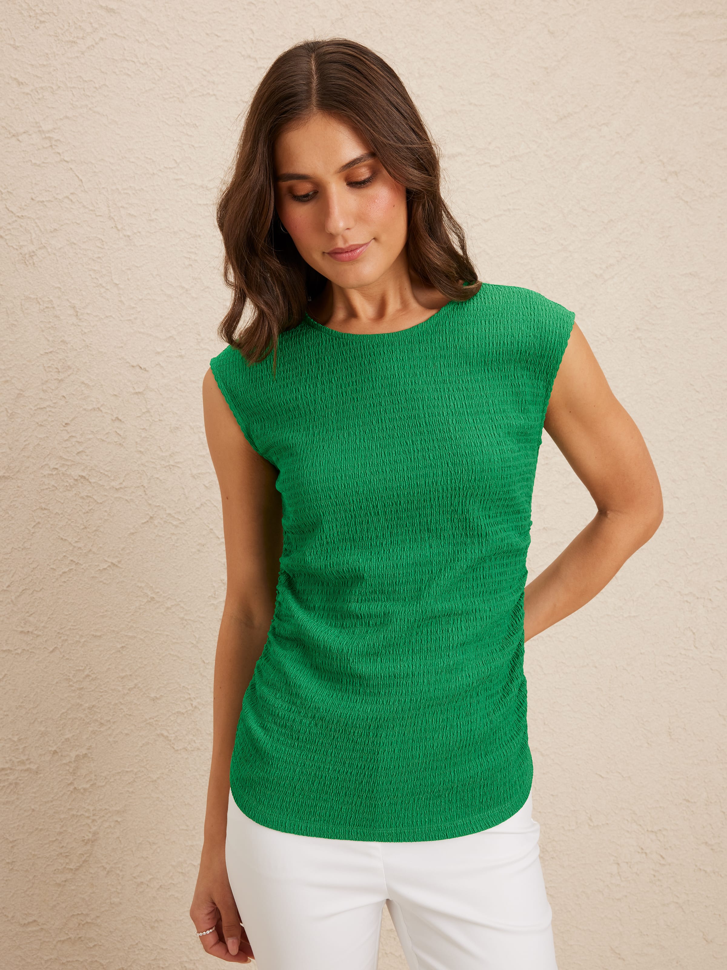 Poppy Ripple Jersey Top