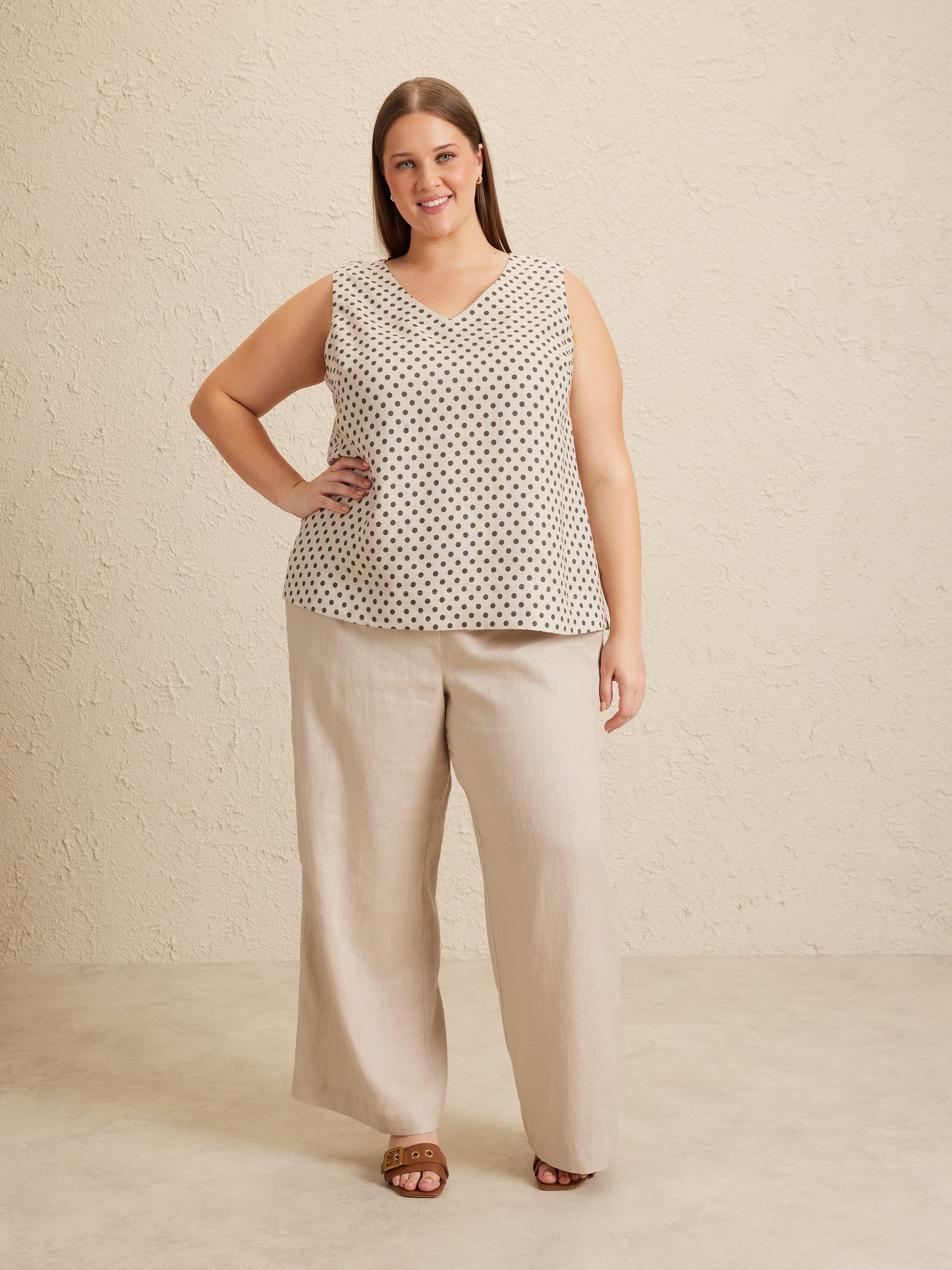 Curve Clara Linen Top