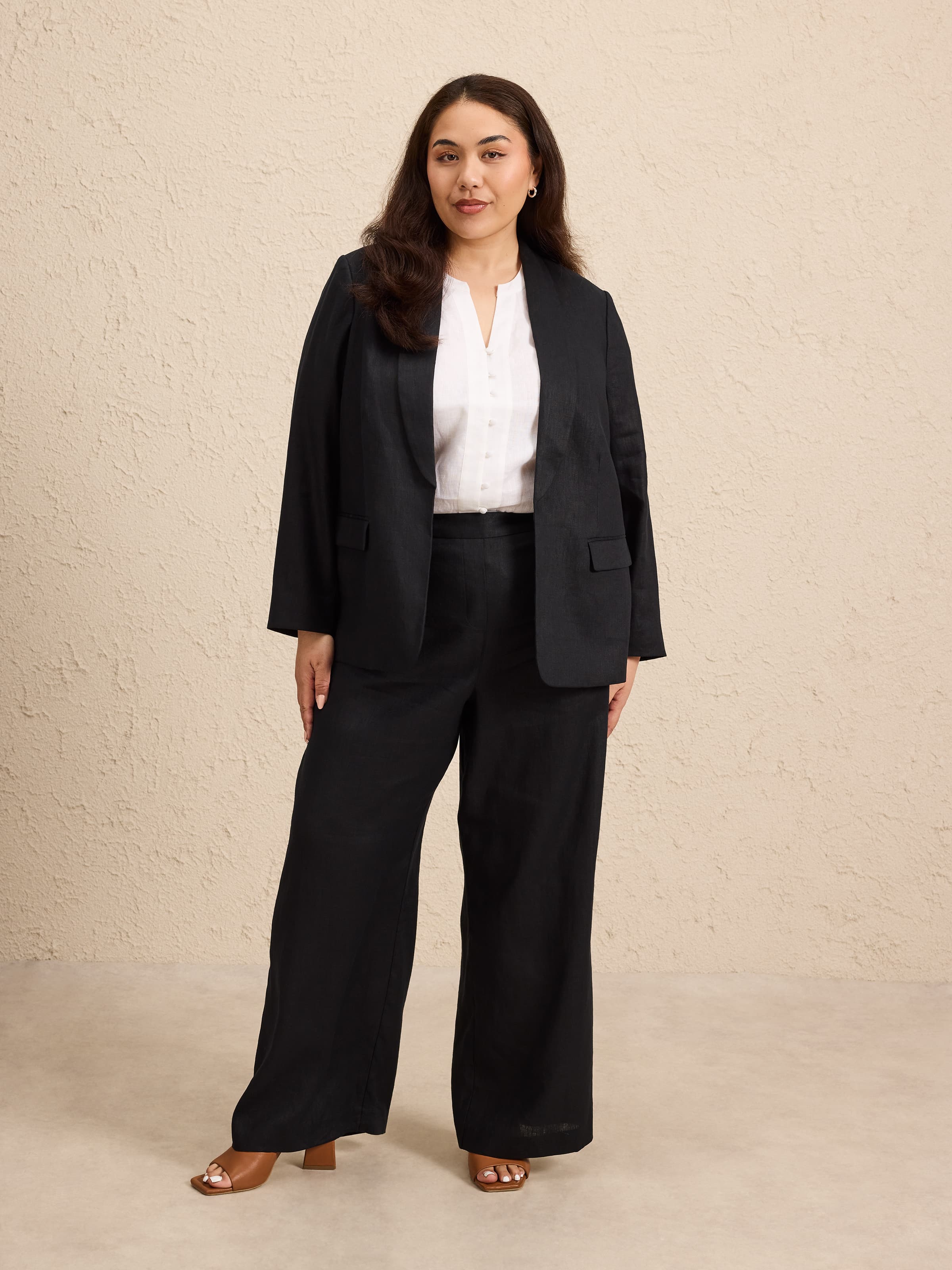 Curve Beth Linen Blazer