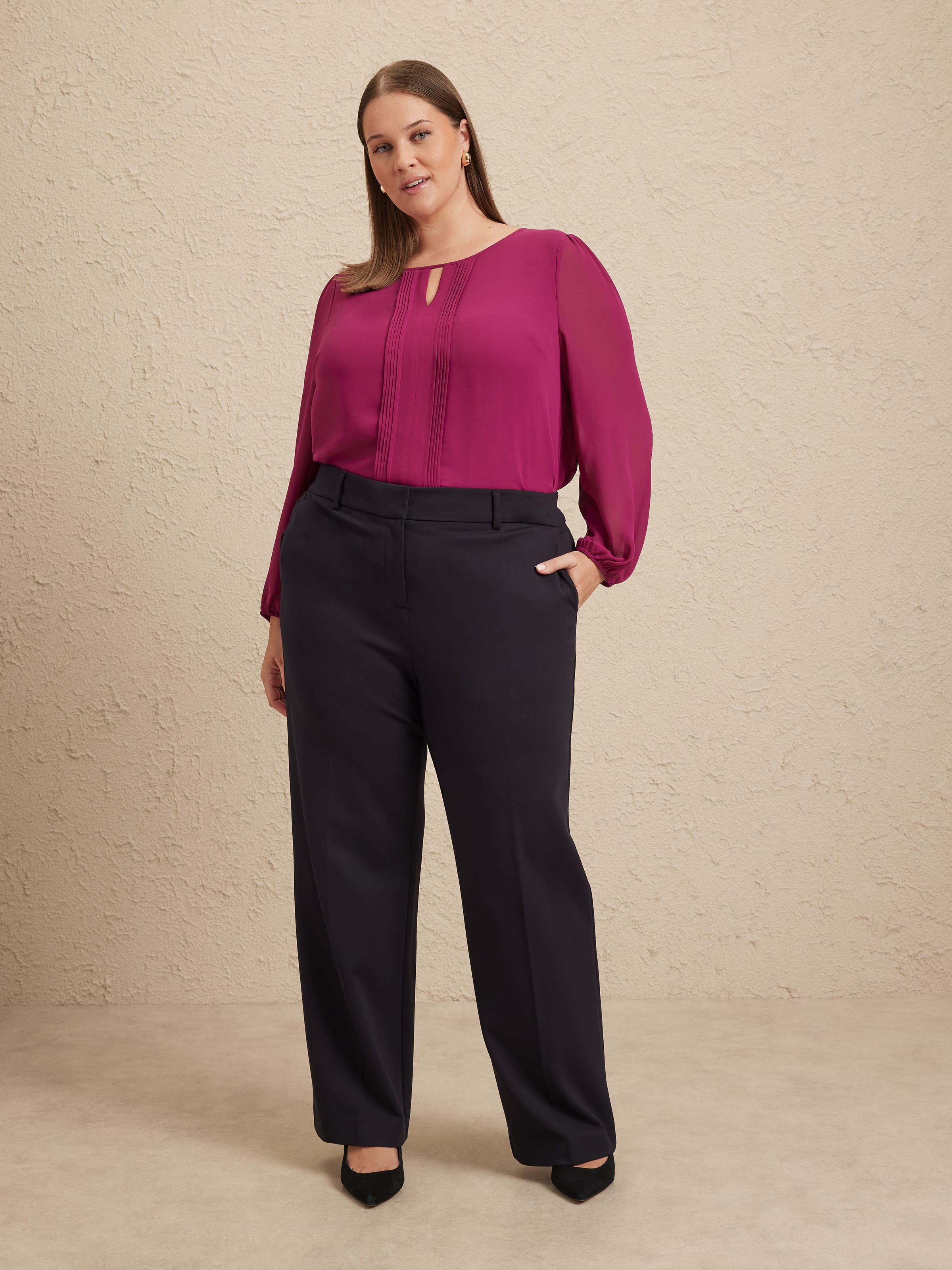 Curve Cyra Pintuck Blouse
