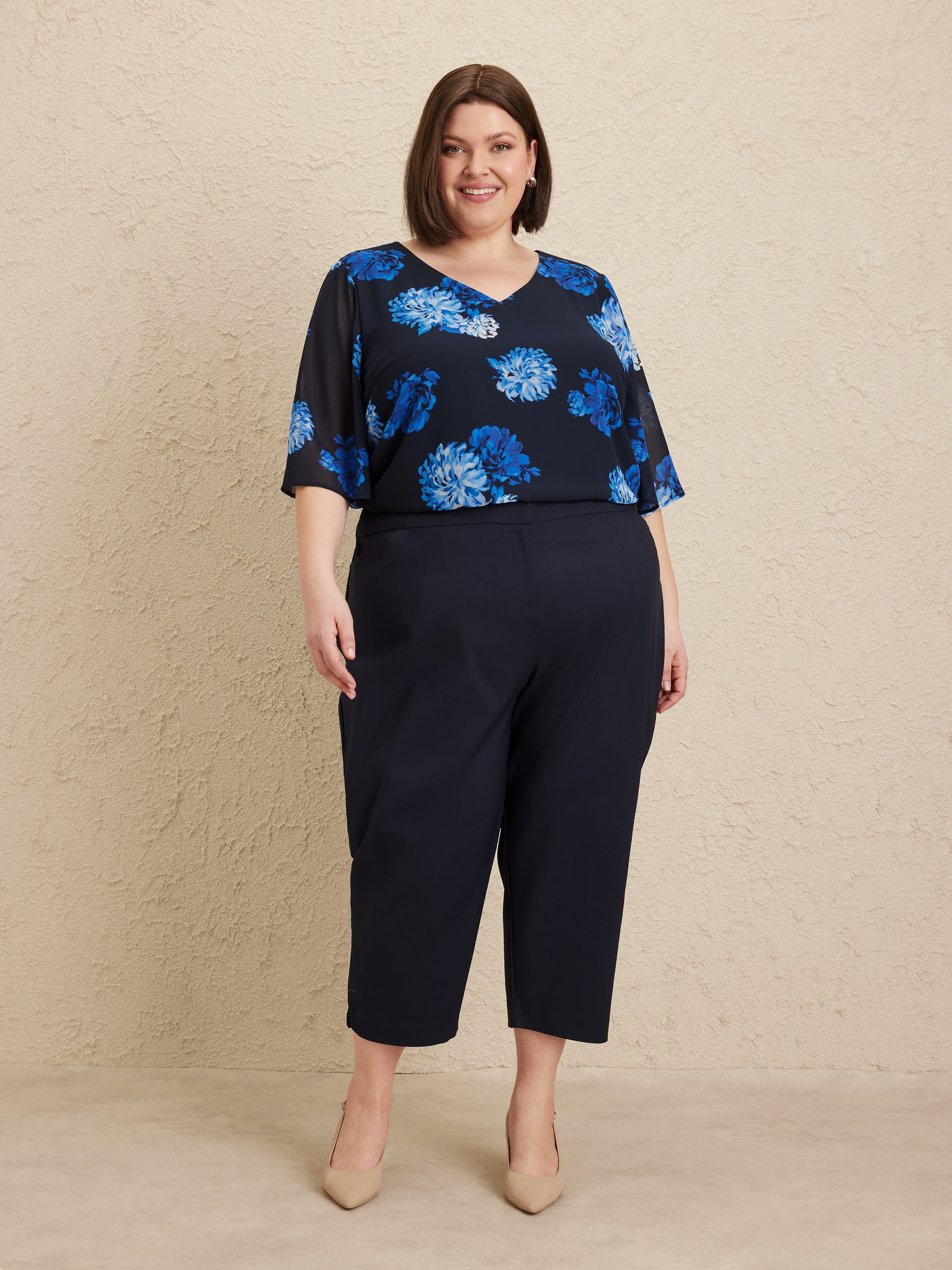 Curve Sienna V Neck Blouse