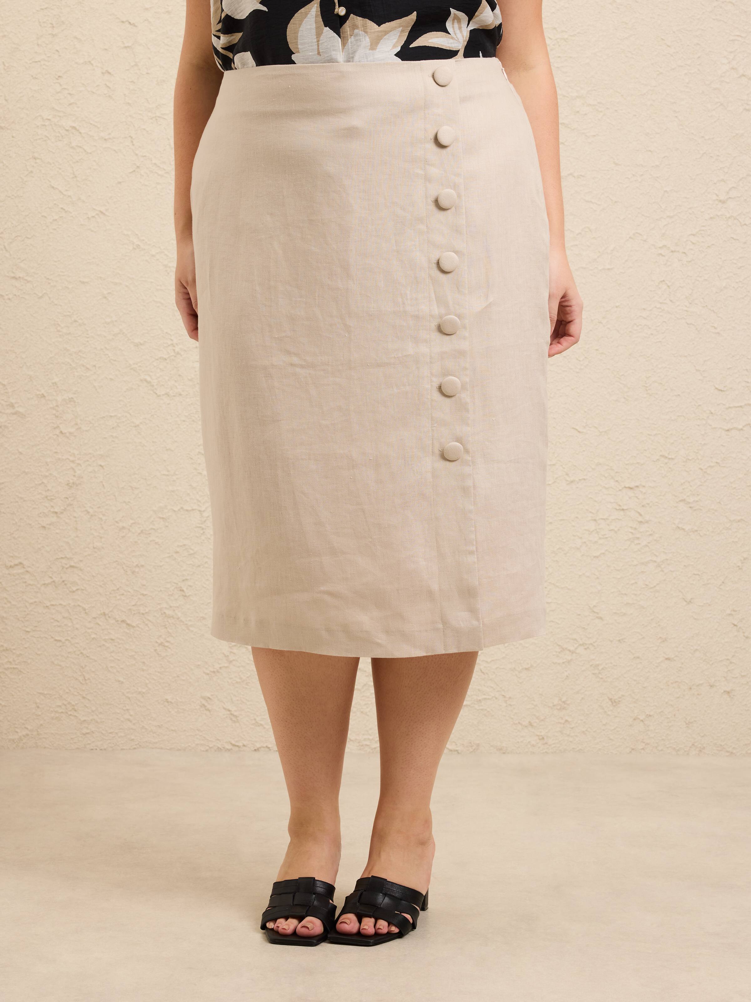 Curve Lucy Linen Skirt