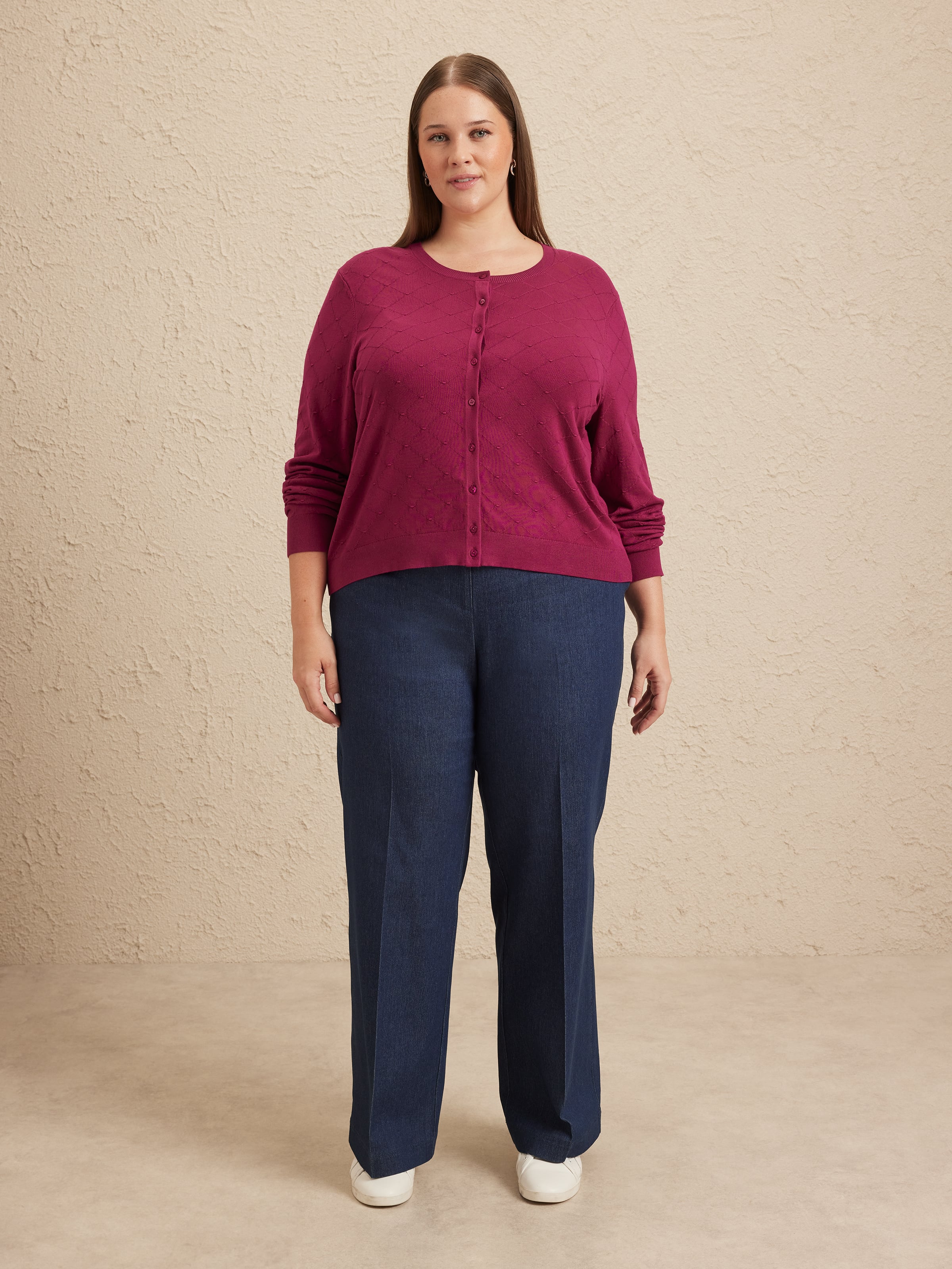 Curve Maya Diamond Stitch Cardi