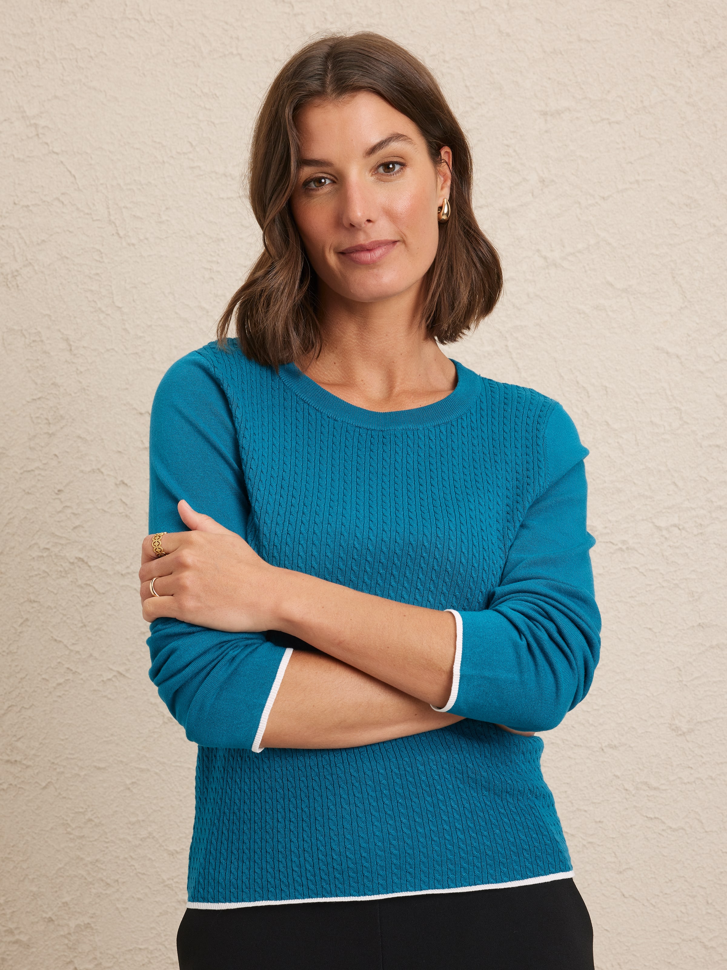 Yana Textured Tipped Jumper