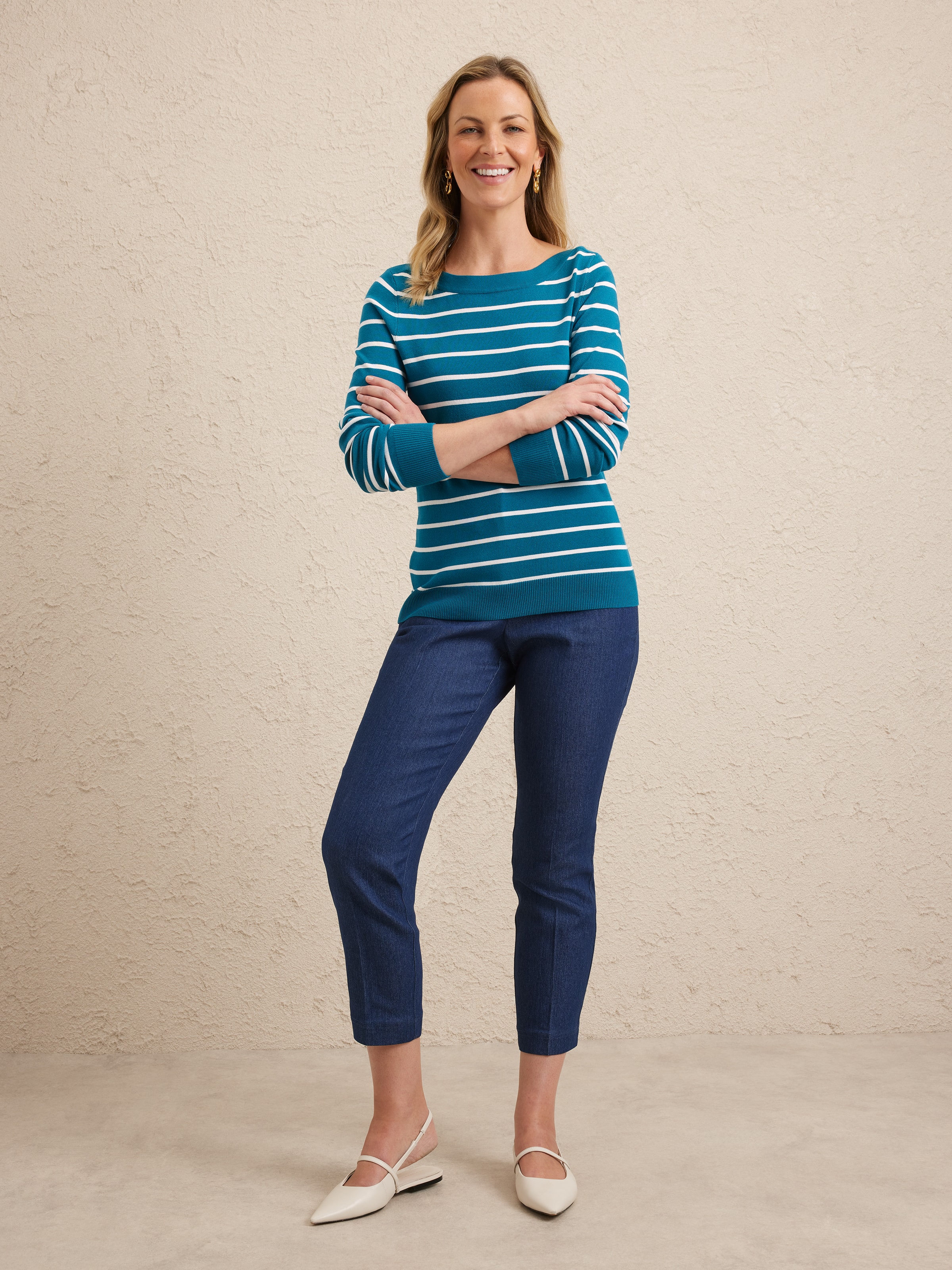 Britt Boat Neck Knit Jumper