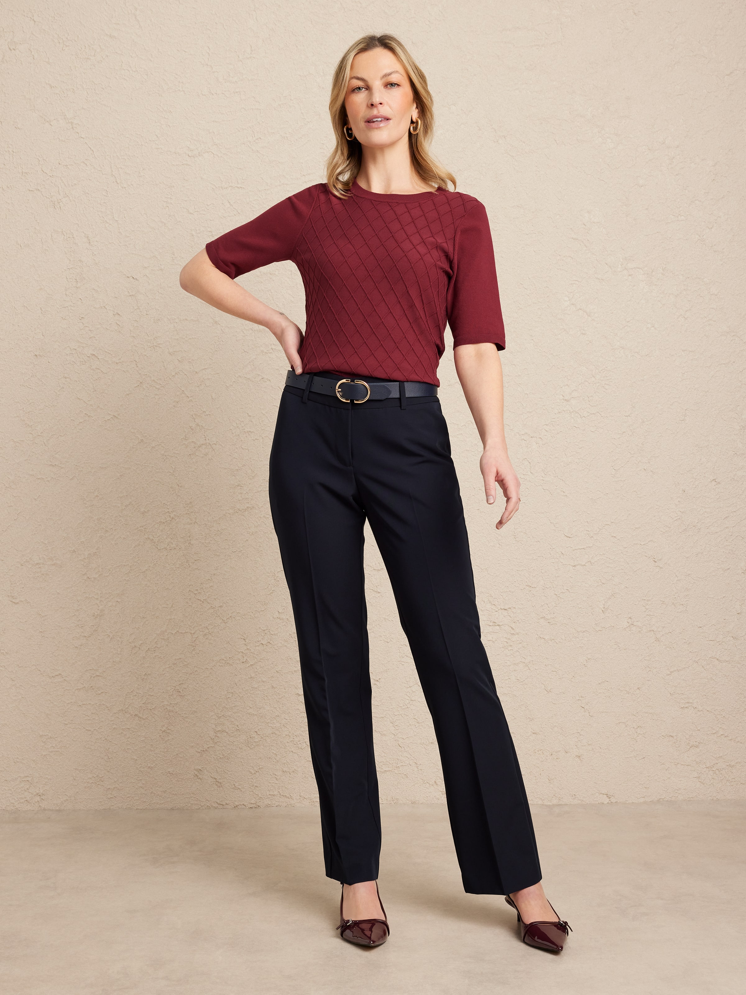 Darcy Diamond Stitch Knit