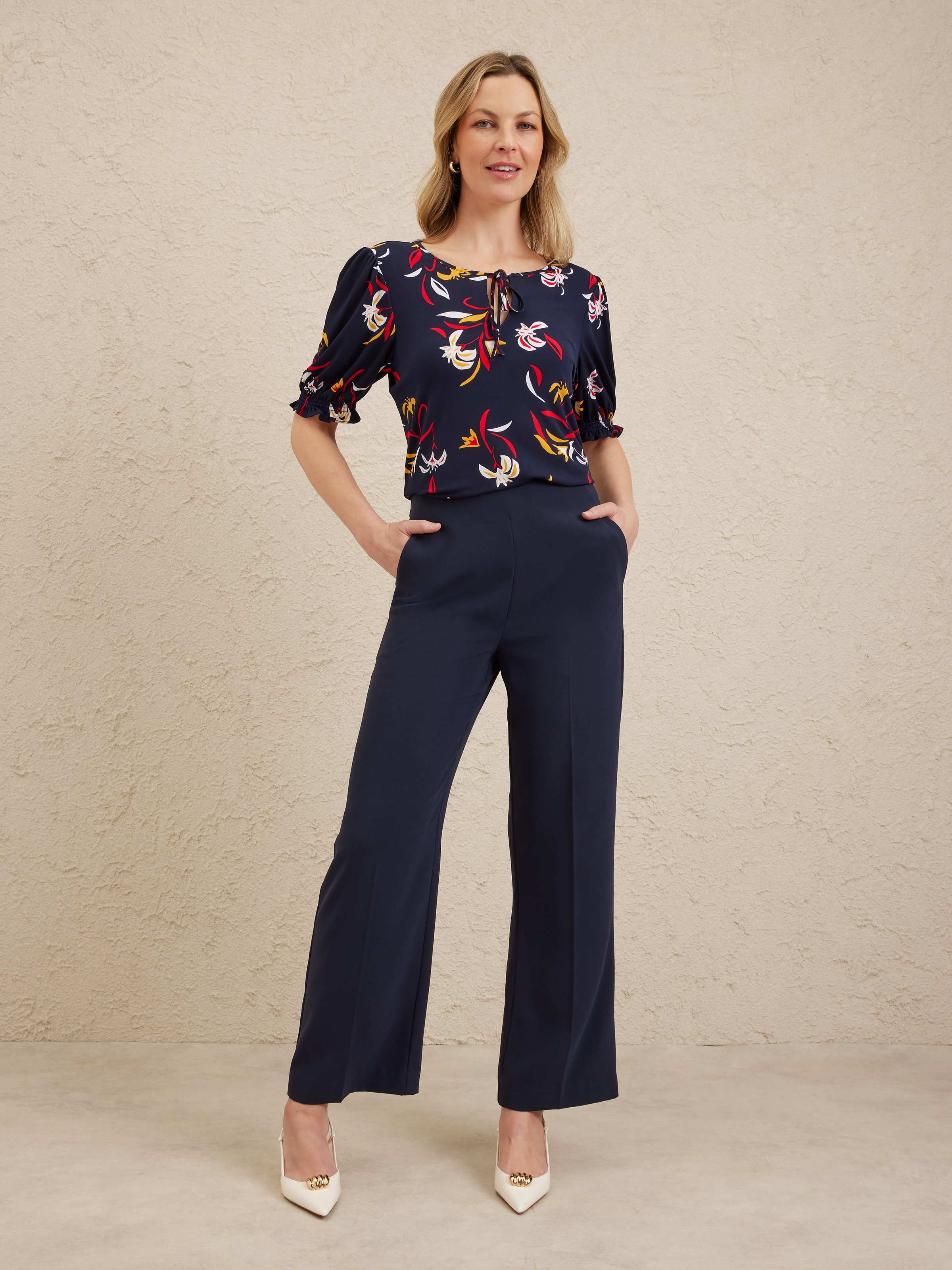 Juliana Tie Neck Jersey Top